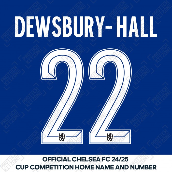 Dewsbury-Hall 22 (Official Name and Number Printing for Chelsea